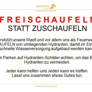 FREISCHAUFELN statt Zuschaufeln