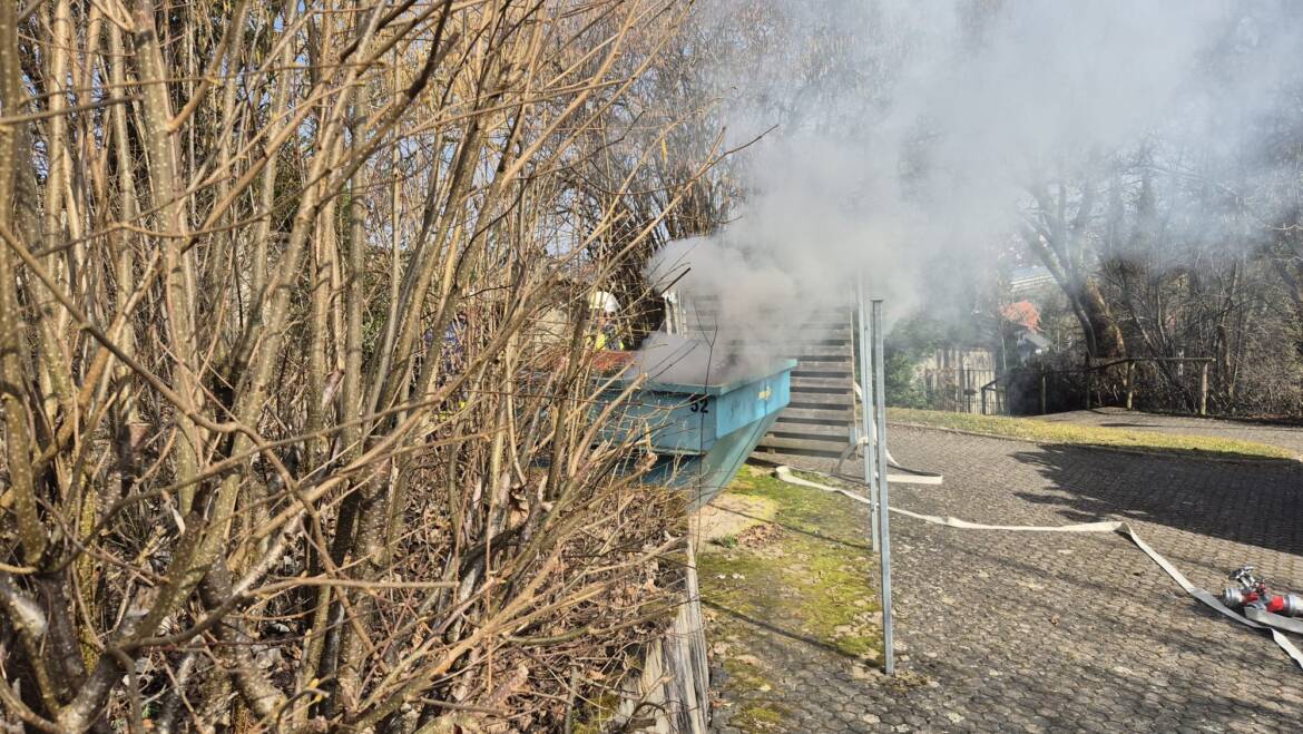 Containerbrand freistehend